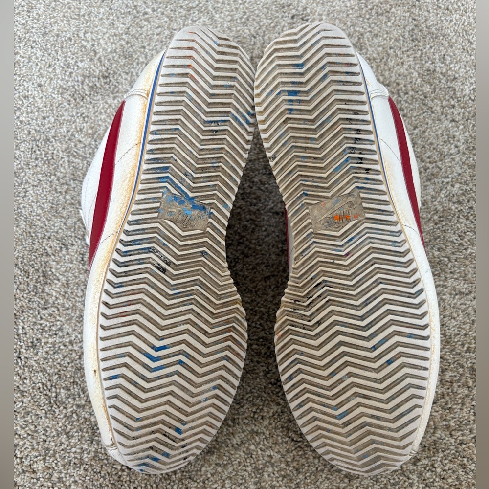 Nike - Distressed Unisex Cortez Varsity Red, White & Blue Sneakers - Size 8.5‎ - Picture 8 of 9